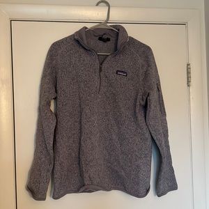 Patagonia 3/4 zip pull over. Purple.